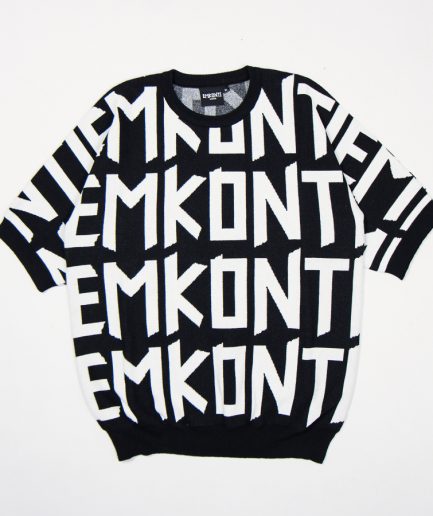 Signature black and white knitted t-shirt